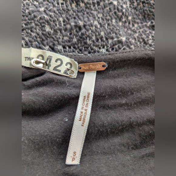 Free People Lady Pucker Scoop Black Bodycon Dress size small - Picture 14 of 15